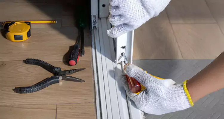 Backyard Sliding Door Track Repair in Maitland, FL